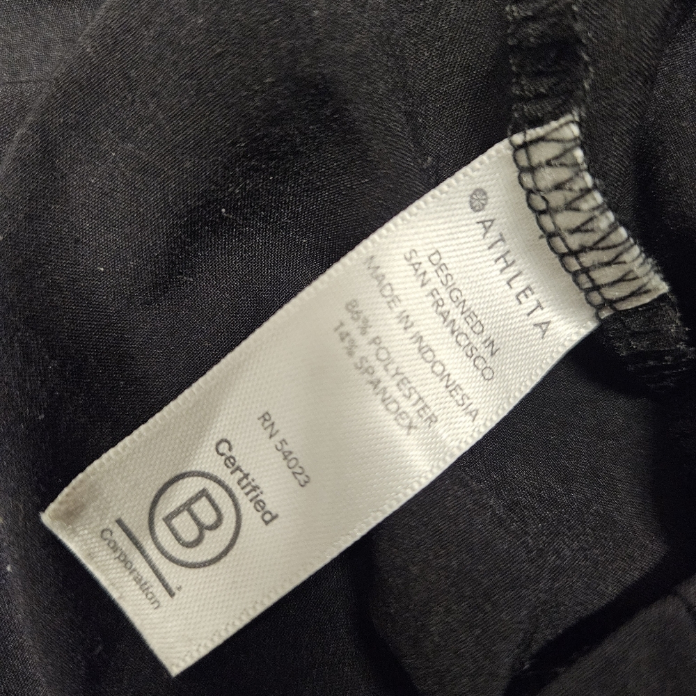 Athleta Skyline Pants Black Zip Pocket Casual Travel Pleated Pant 8T - Picture 7 of 8